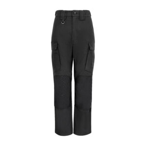 Women's lightweight technical ripstop trousers in black – front view