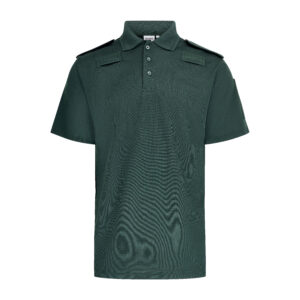 Wicking polo with COOLMAX® and radio loops in ambulance green – front view